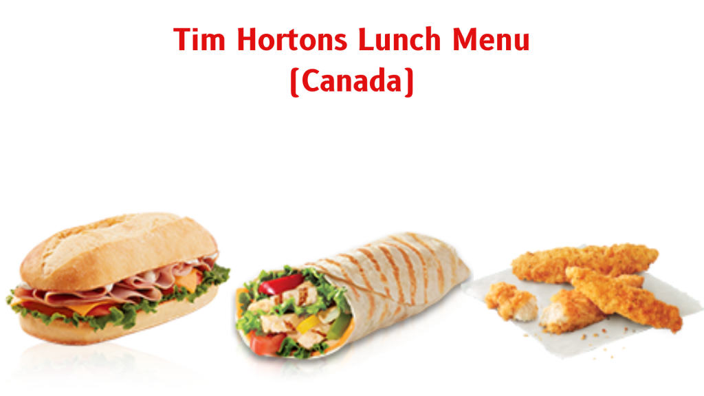 Tim Hortons Lunch Menu