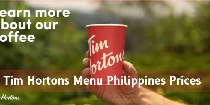 Tim Hortons Menu Philippines Prices