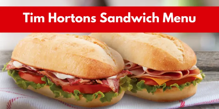 Tim Hortons Sandwich Menu