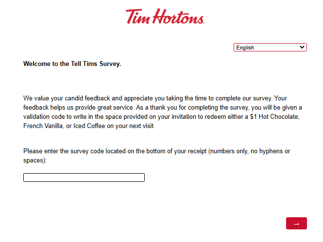 Tim Hortons Survey Canada